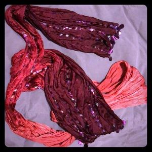 Satin or rayon scarf, decorative with sequins!